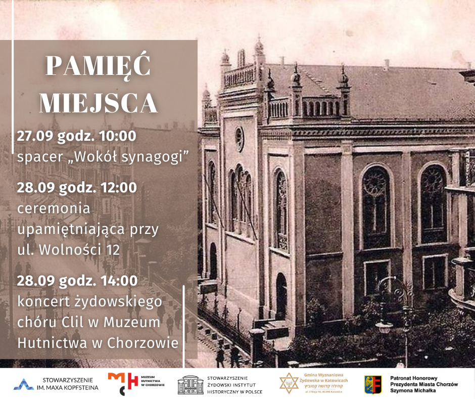 Pamięć Miejsca – 150. rocznica powstania synagogi w Chorzowie